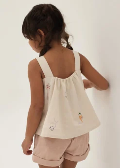 Nellie Embroidered Swing Camisole in Humble Abode