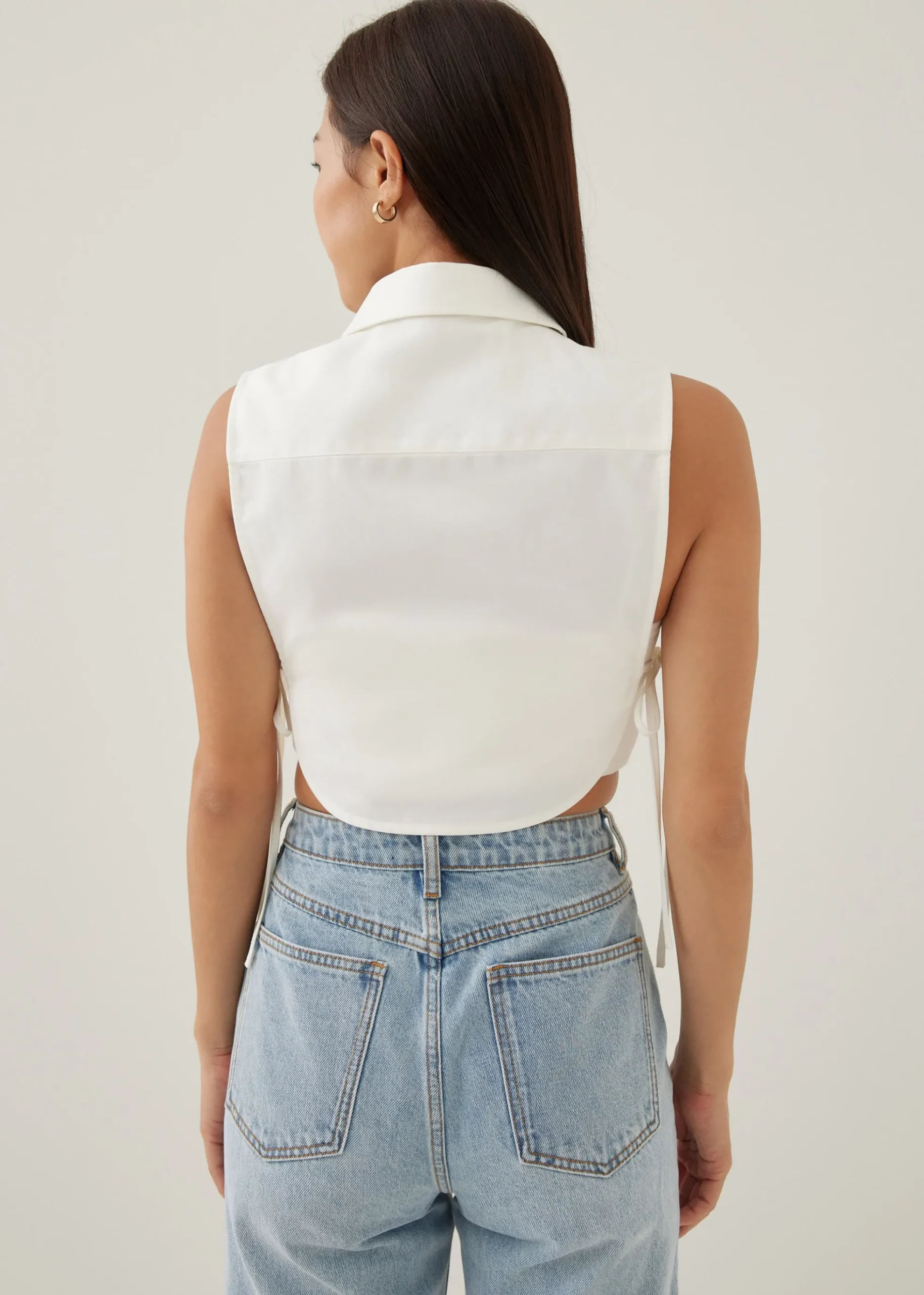 Nelsa Collared Cropped Shirt
