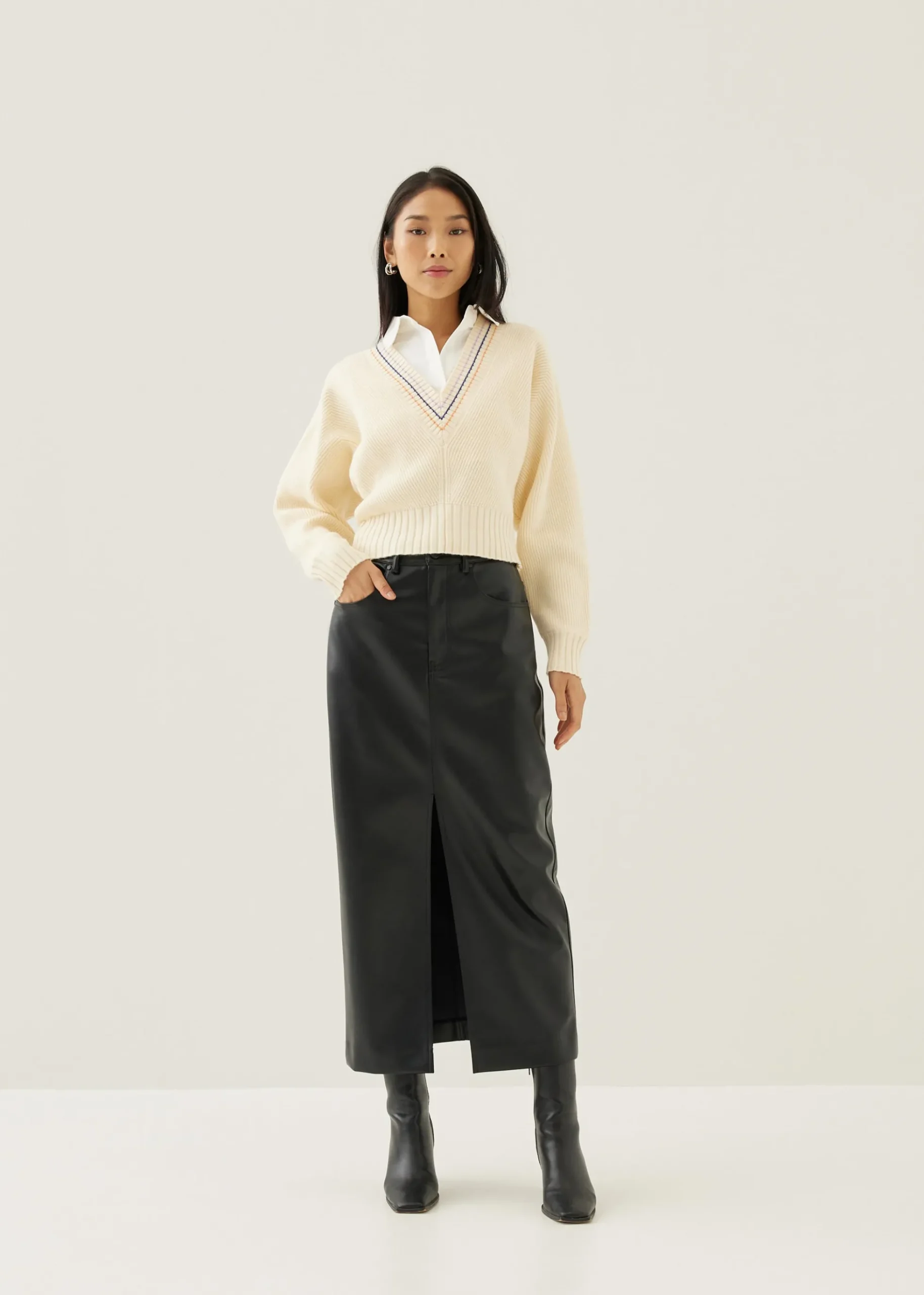 Nelsa Collared Cropped Shirt
