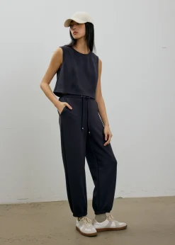 Neoprene High Waist Peg Leg Pants