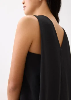 Neoprene Round Neck Shift Midaxi Dress