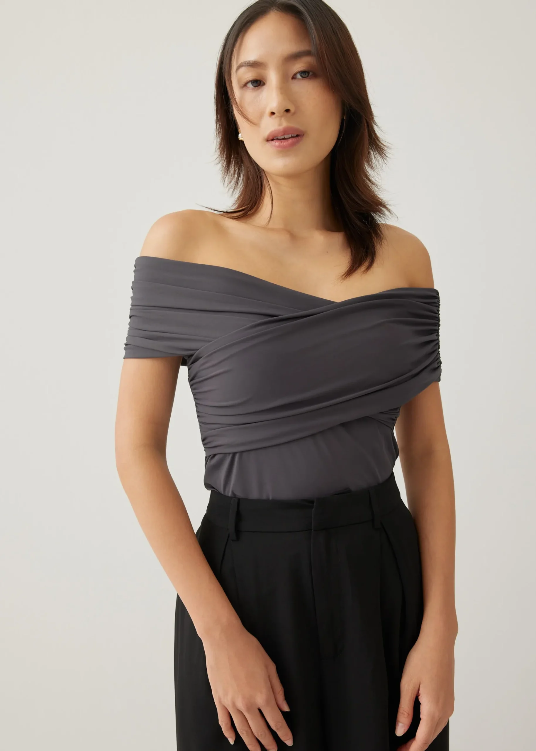 Nikki Jersey Off Shoulder Top