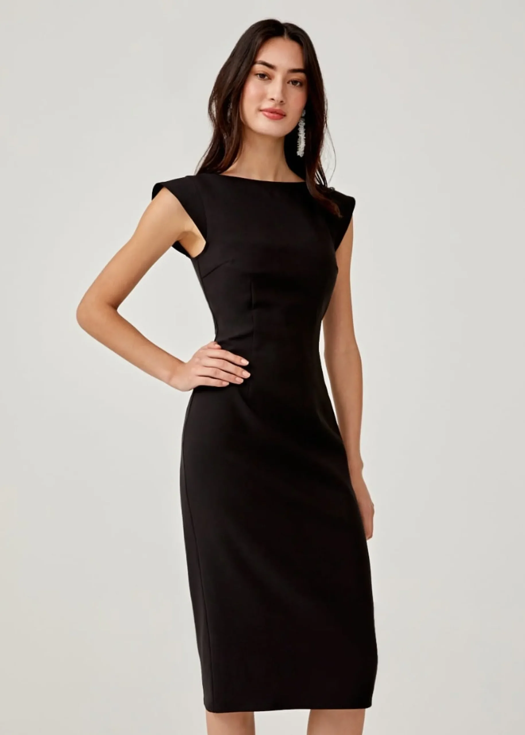 Niobe Lace Back Midi Dress
