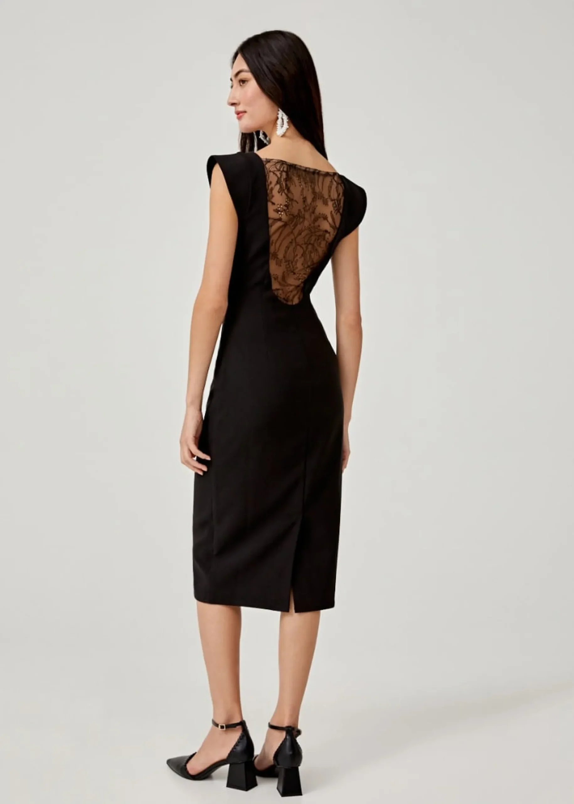 Niobe Lace Back Midi Dress