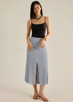 Nisa Waffle Knit A-Line Skirt