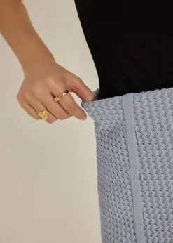 Nisa Waffle Knit A-Line Skirt