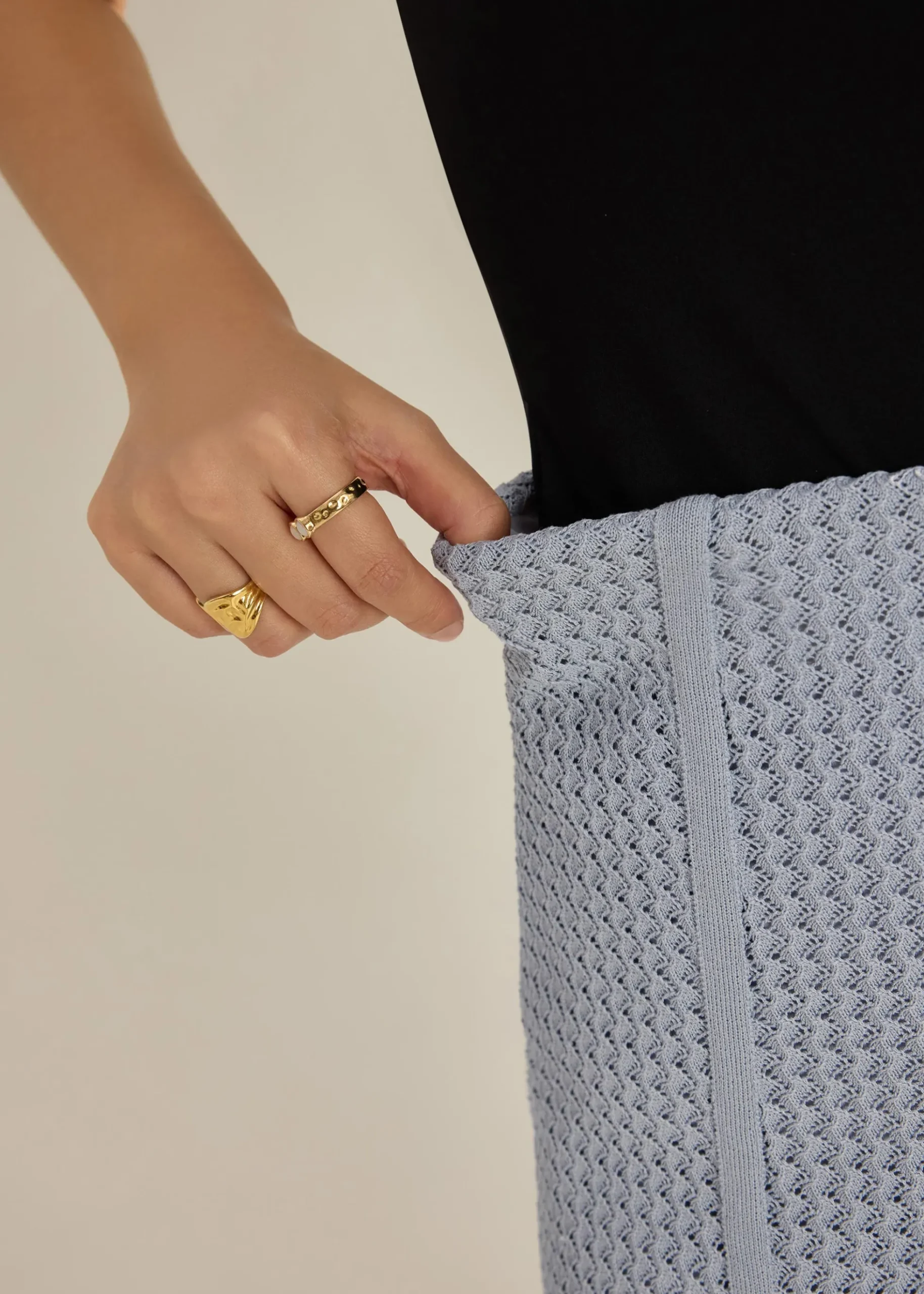 Nisa Waffle Knit A-Line Skirt