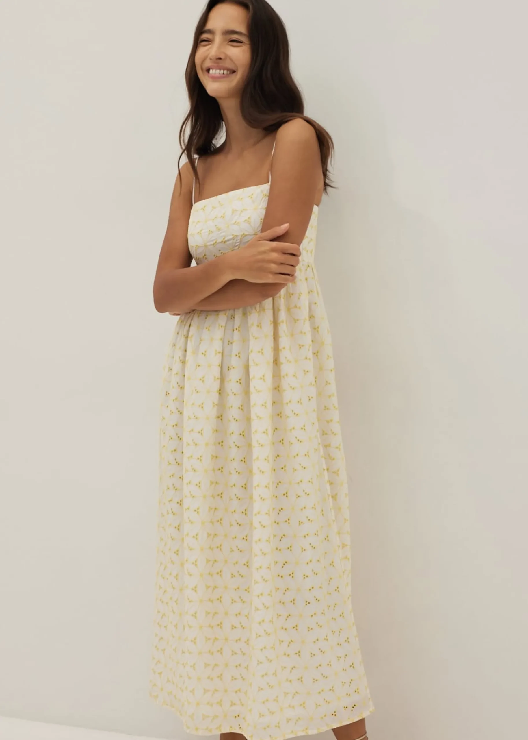 Noelle Broderie Babydoll Dress
