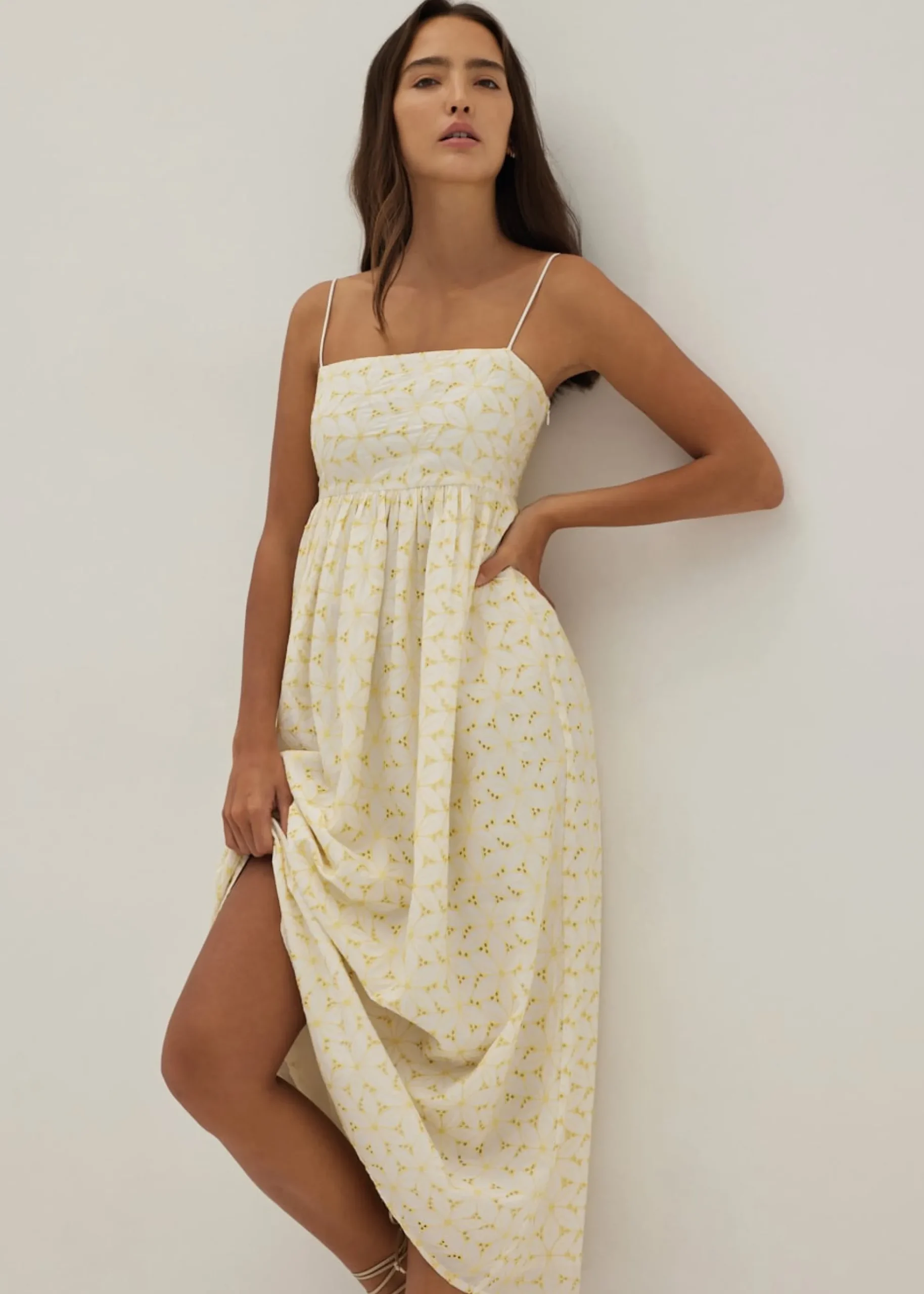 Noelle Broderie Babydoll Dress