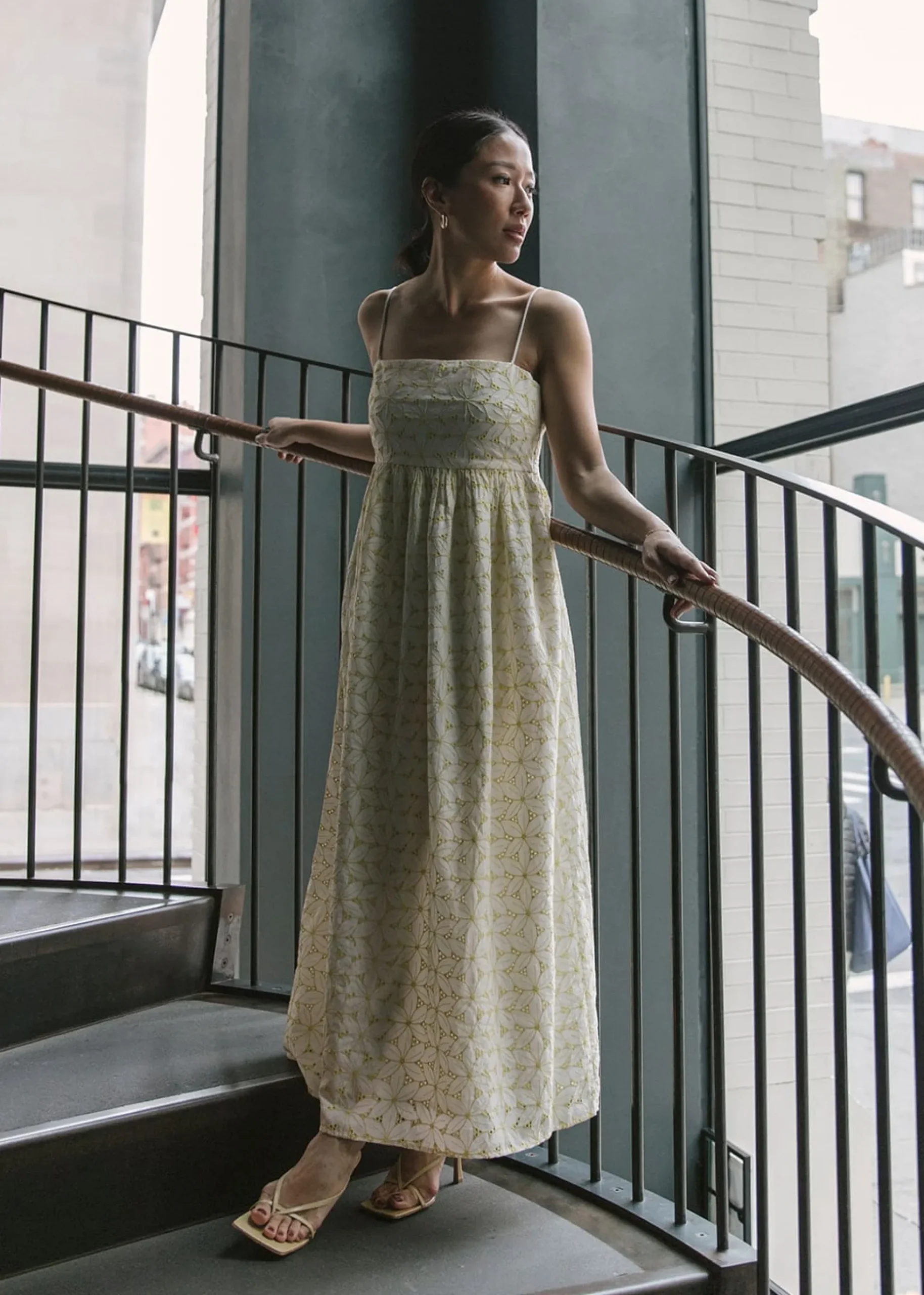 Noelle Broderie Babydoll Dress