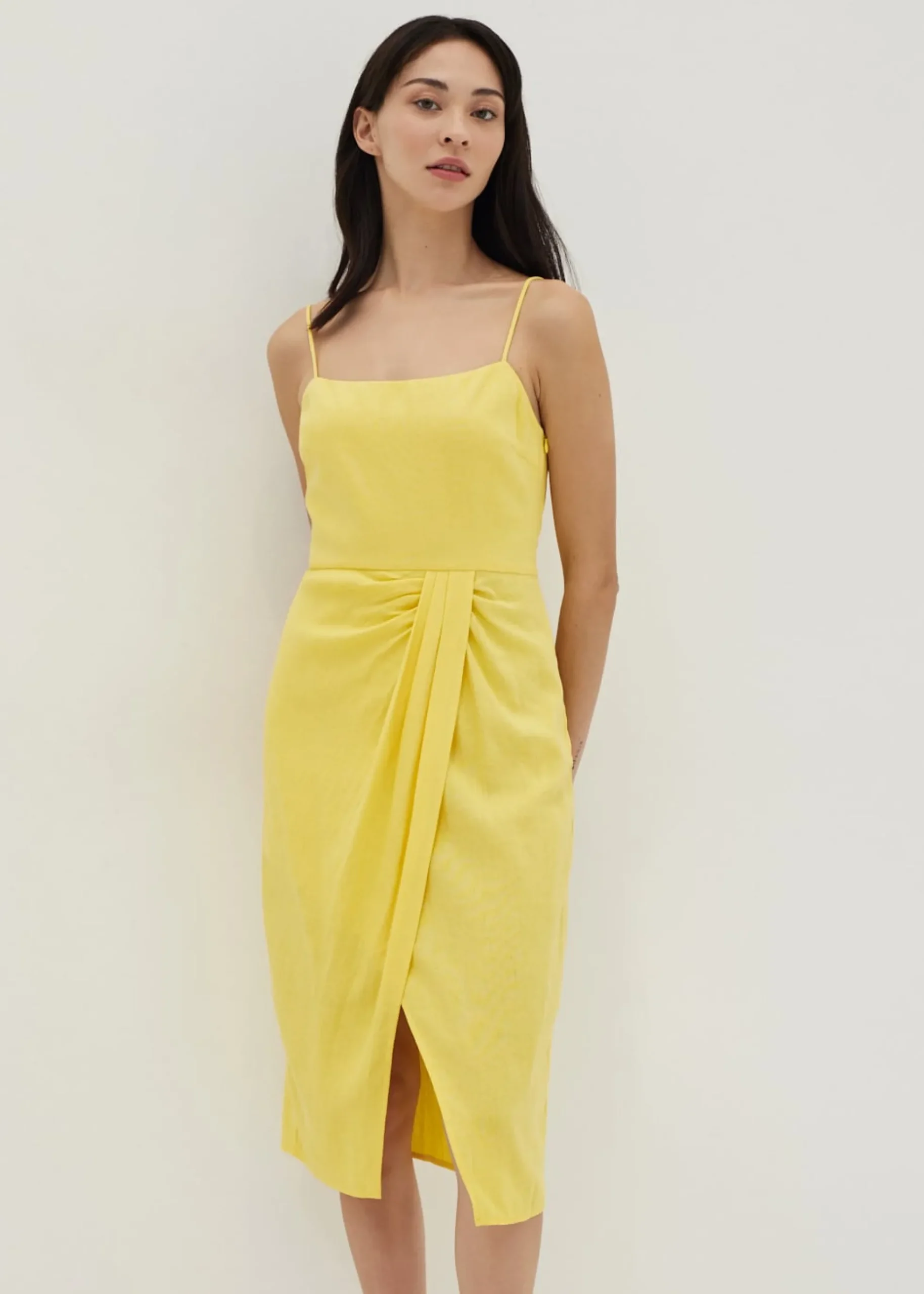 Noemi Linen Bodycon Midi Dress