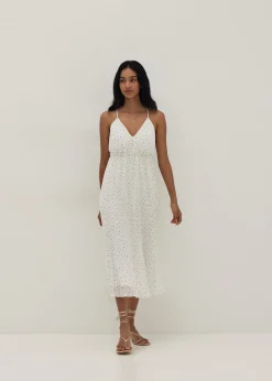 Noemi Padded Polka Dot Dress