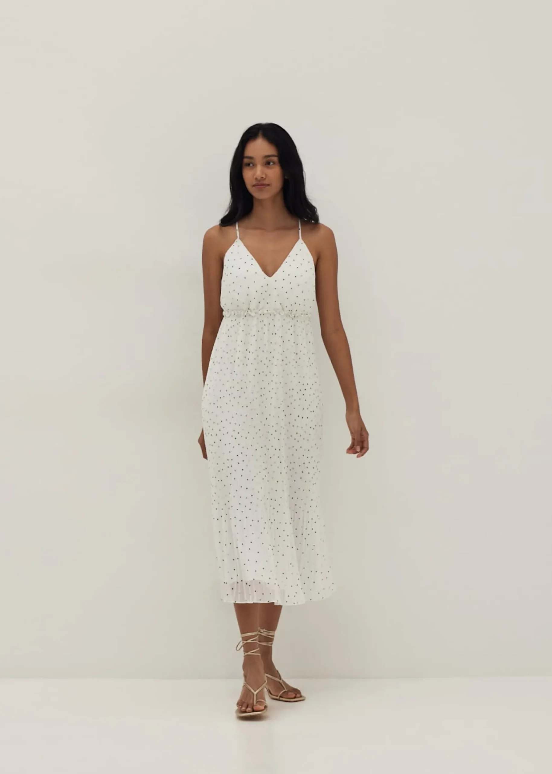 Noemi Padded Polka Dot Dress