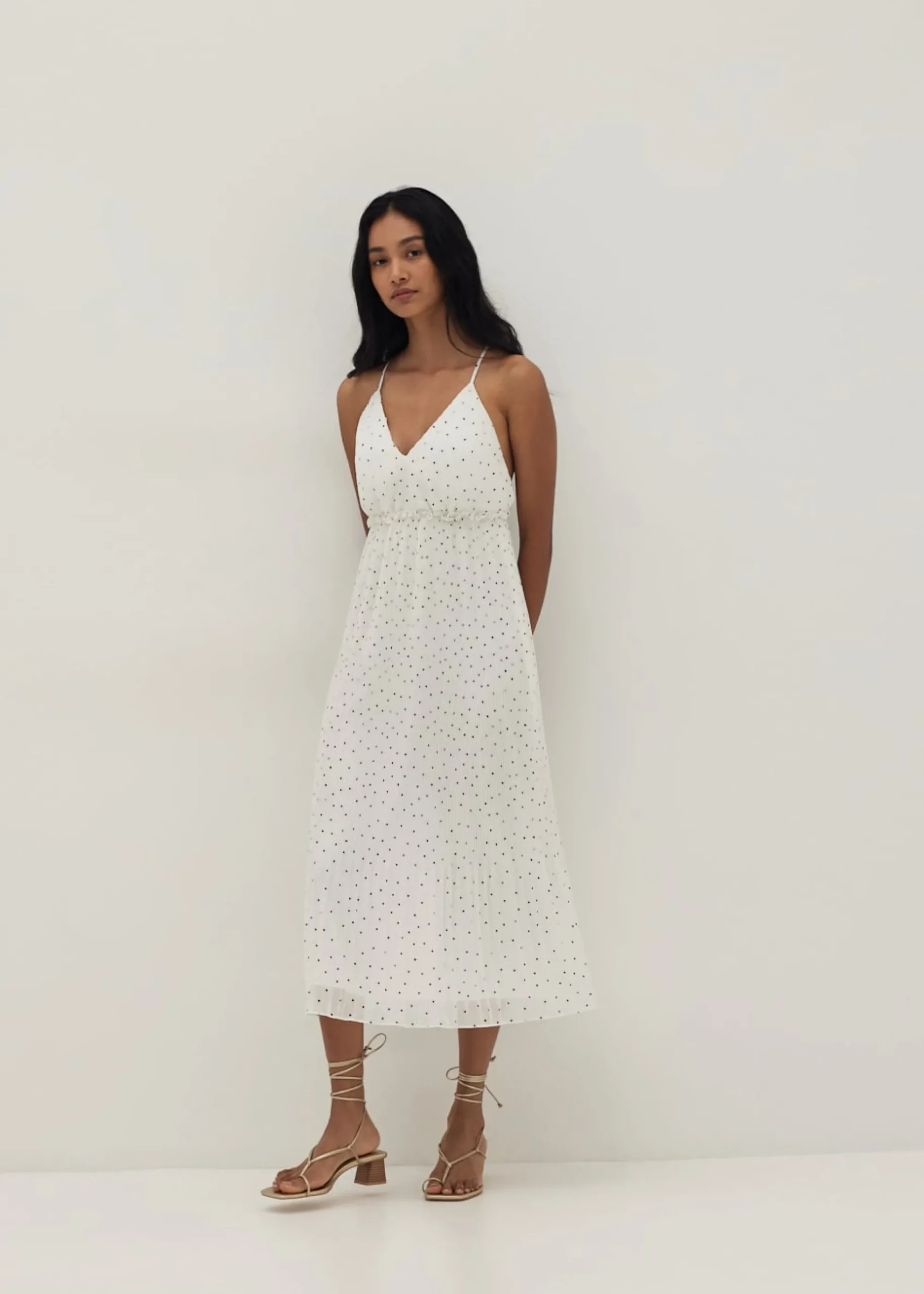 Noemi Padded Polka Dot Dress