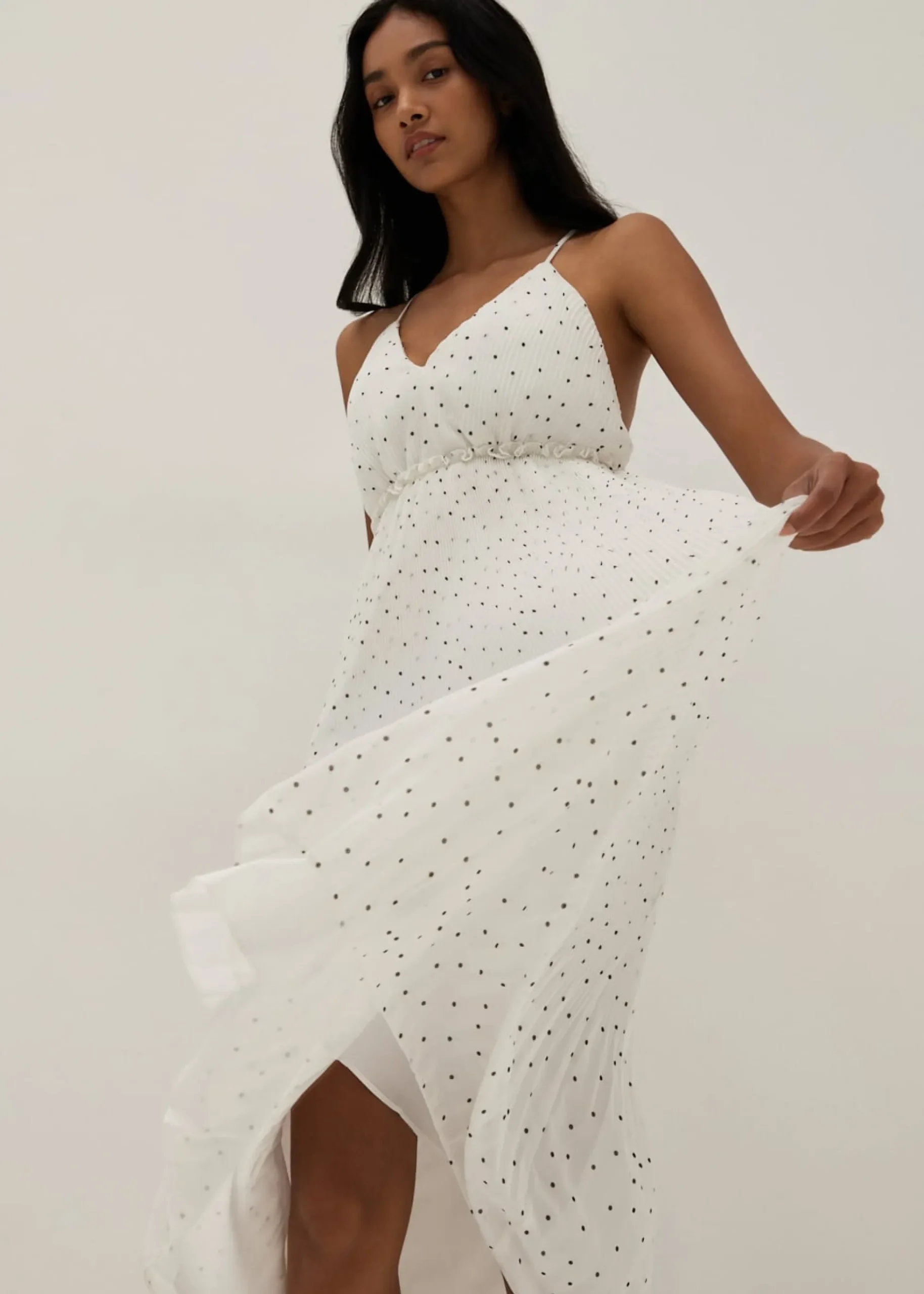 Noemi Padded Polka Dot Dress