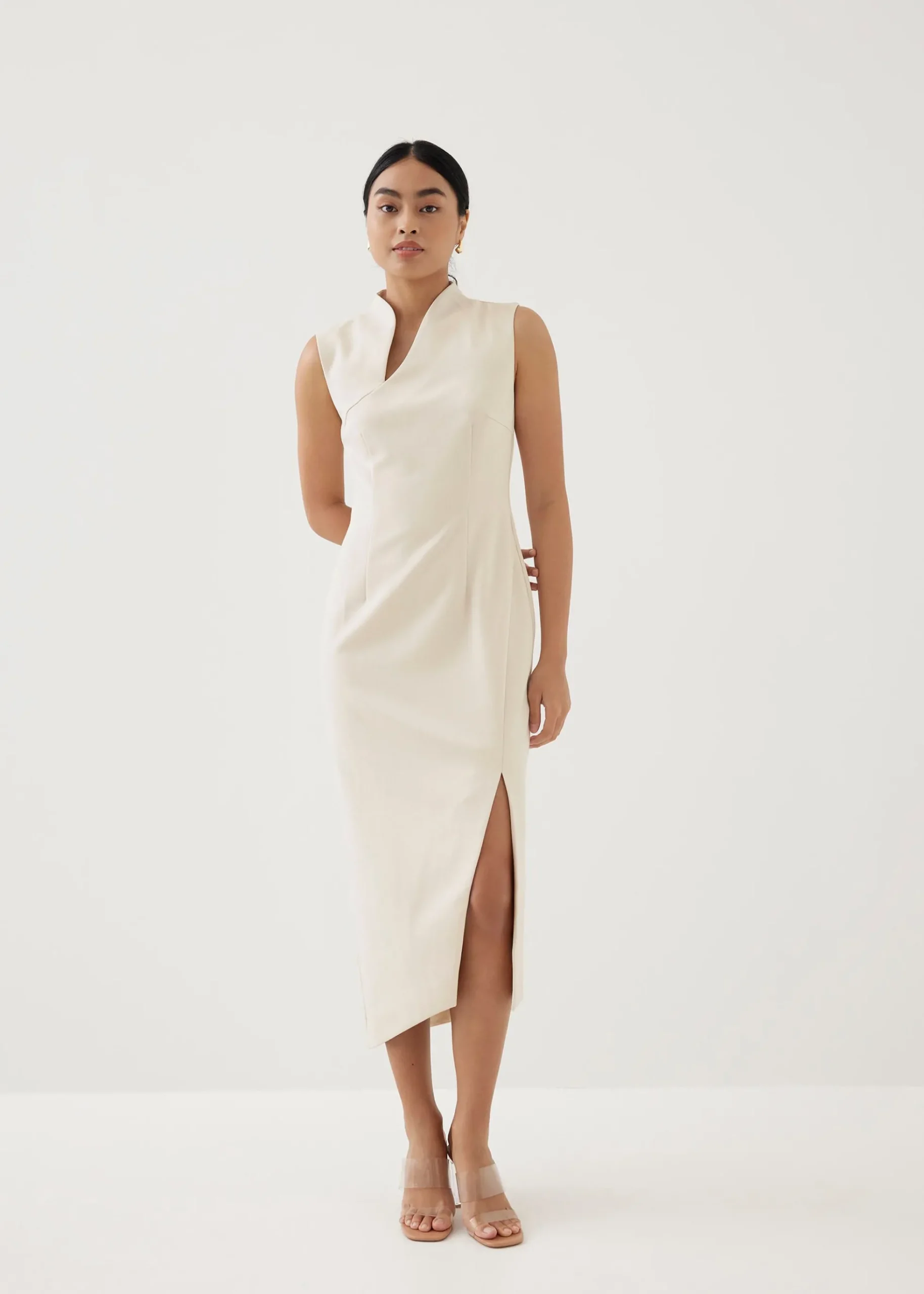 Nonna High Neck Column Maxi Dress