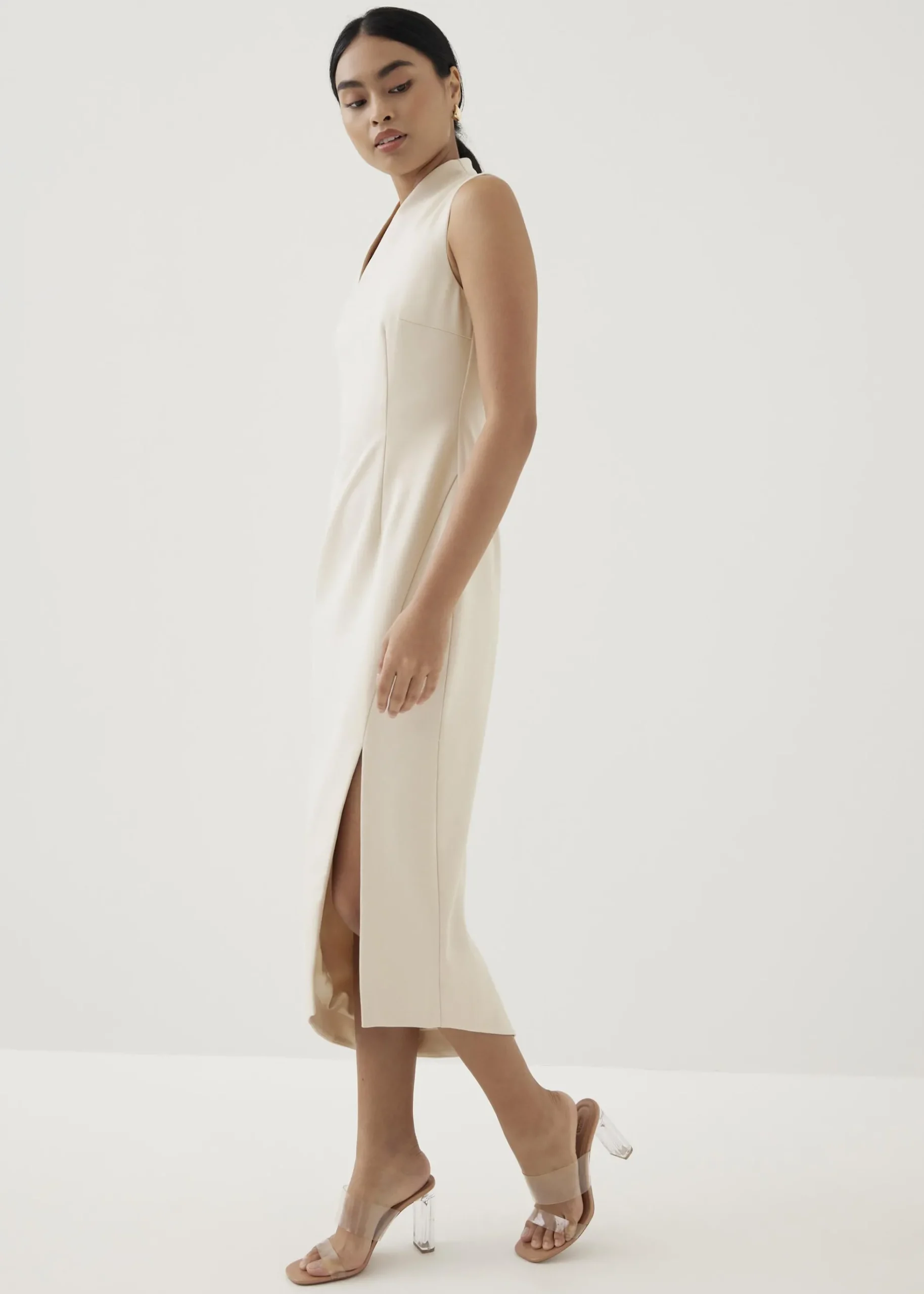 Nonna High Neck Column Maxi Dress