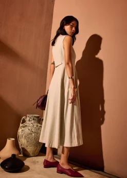 Nurin Panelled Fit & Flare Midaxi Dress