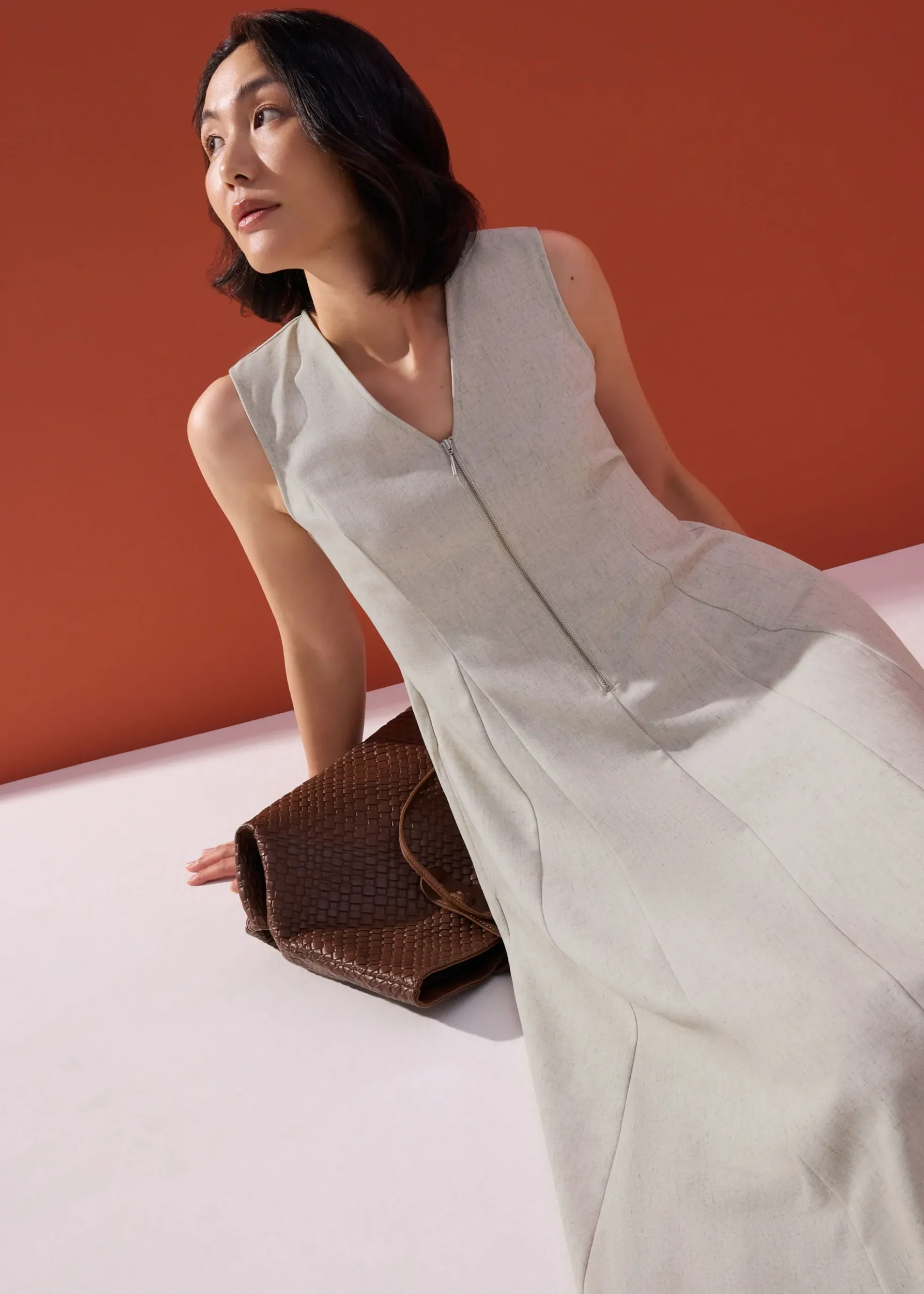 Nurin Panelled Fit & Flare Midaxi Dress