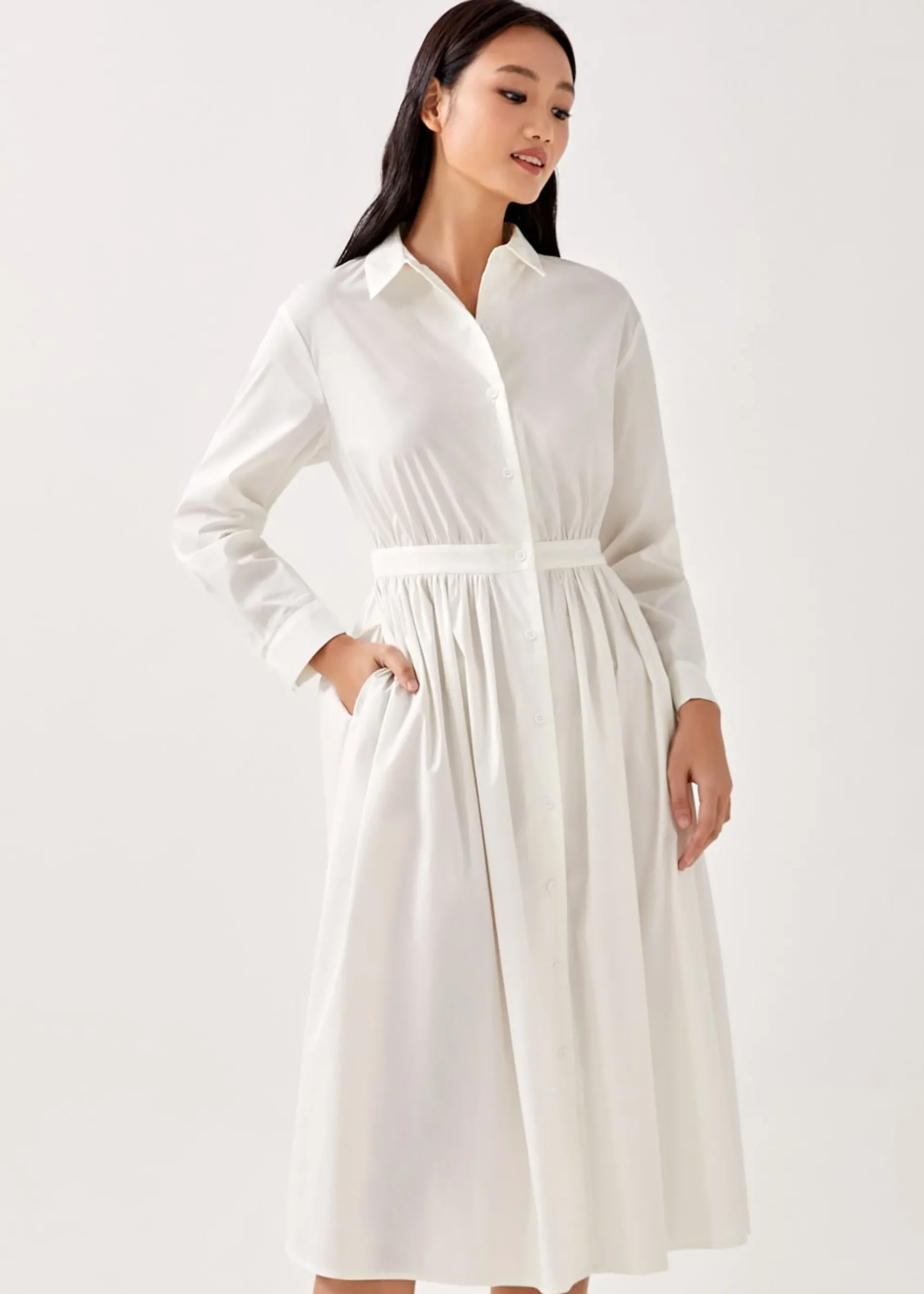 Odele Button Down Shirt Dress