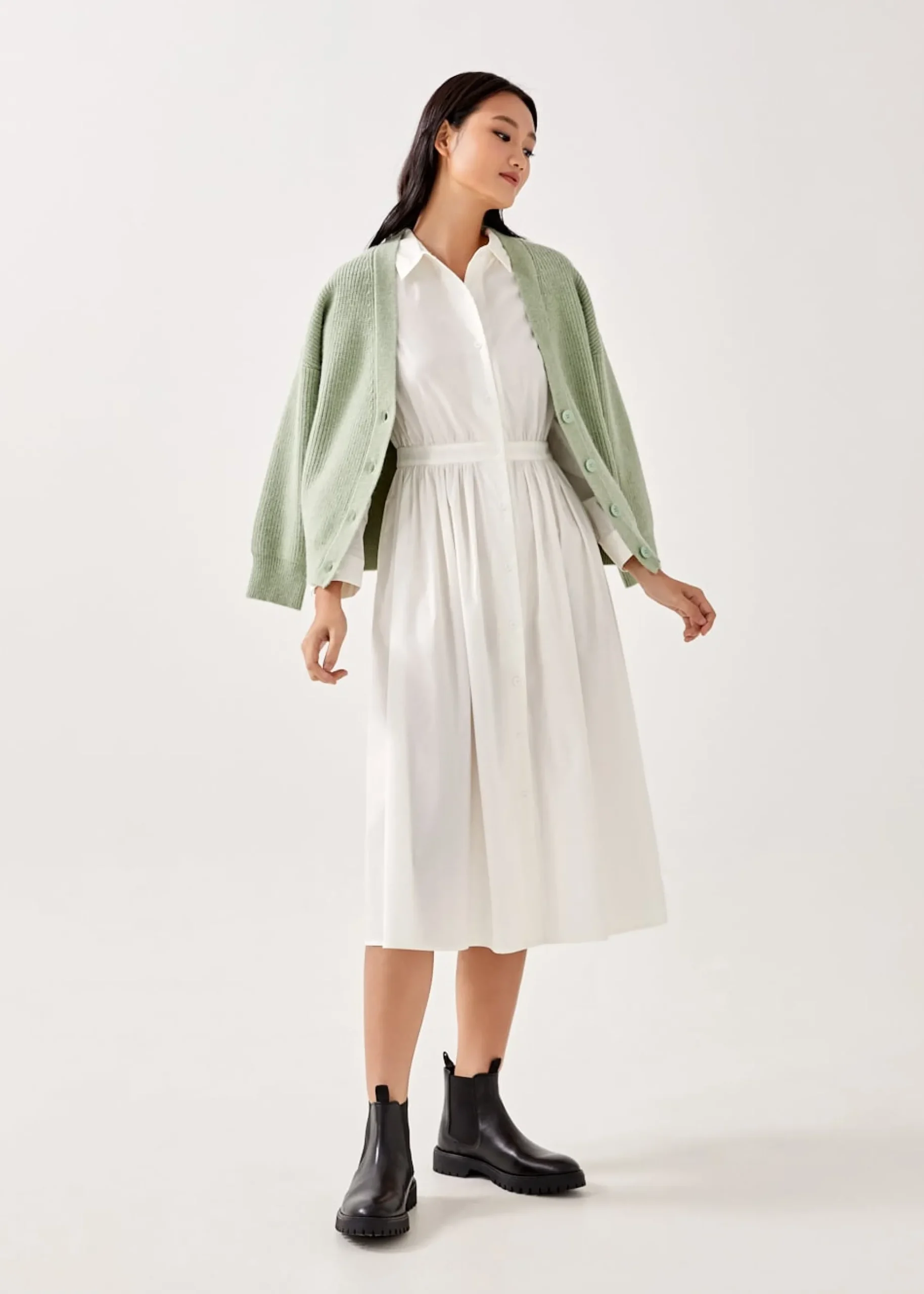 Odele Button Down Shirt Dress