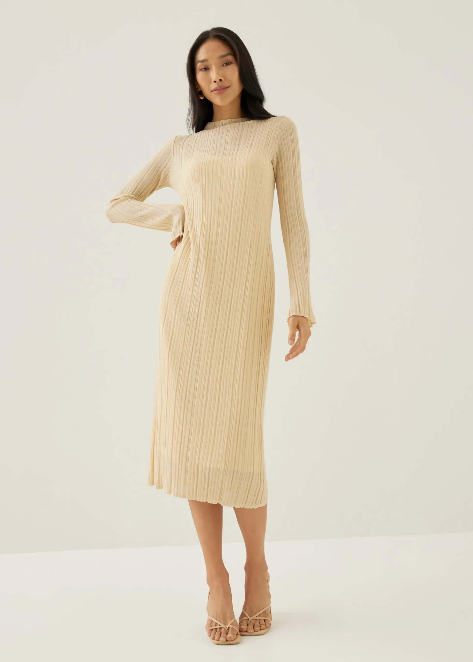 Omie Knit Column Midi Dress