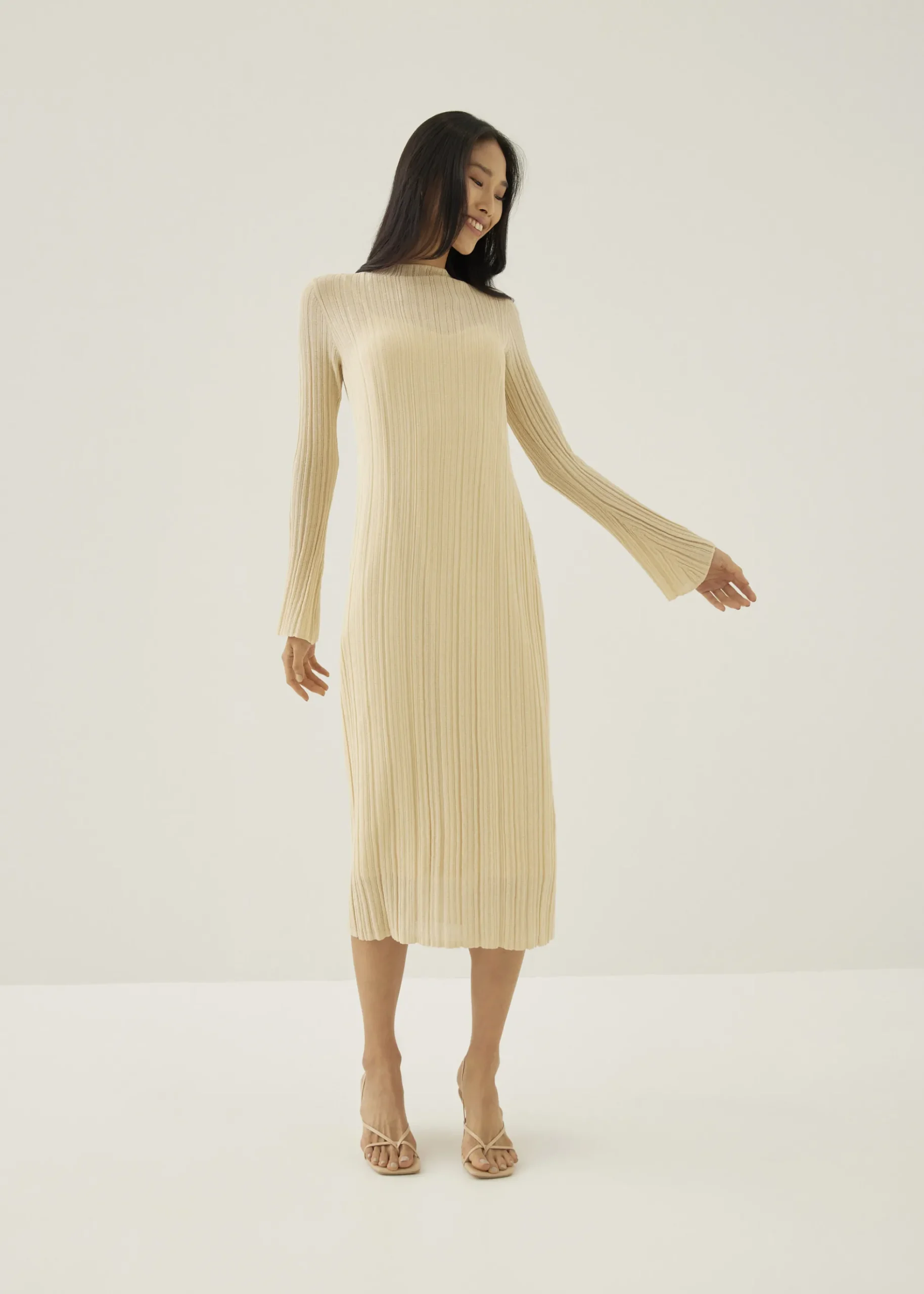 Omie Knit Column Midi Dress