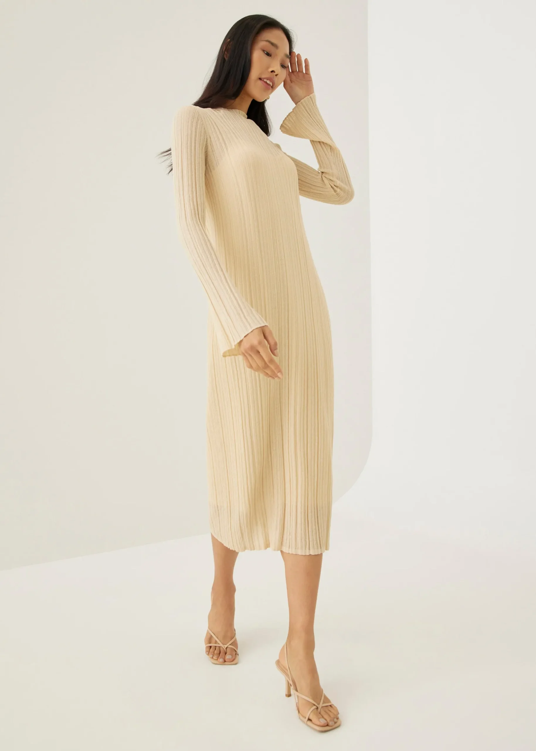 Omie Knit Column Midi Dress