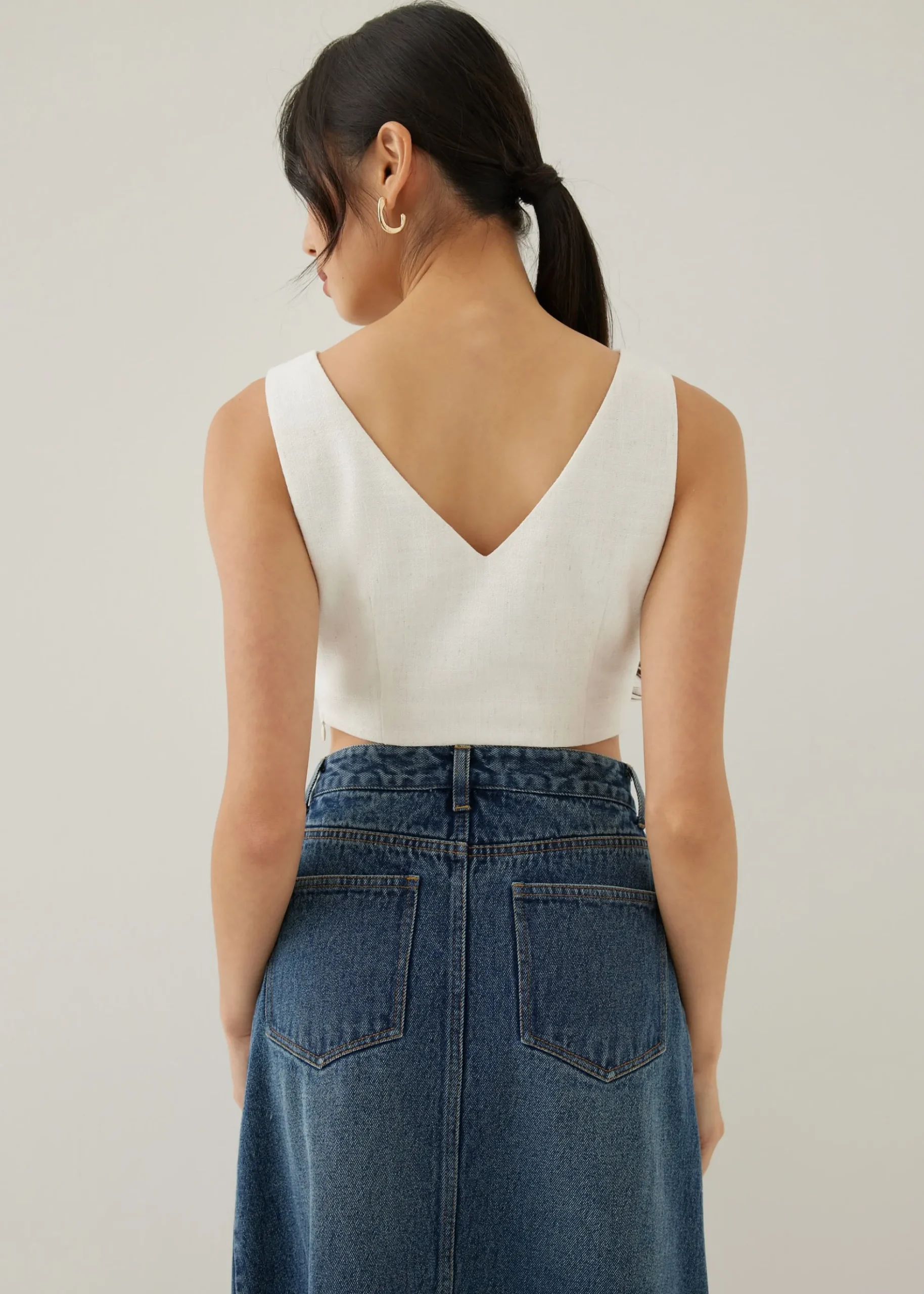 Ora Boat Neck Crop Top