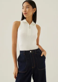Orlene Collared Knit Tank Top