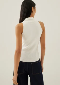 Orlene Collared Knit Tank Top