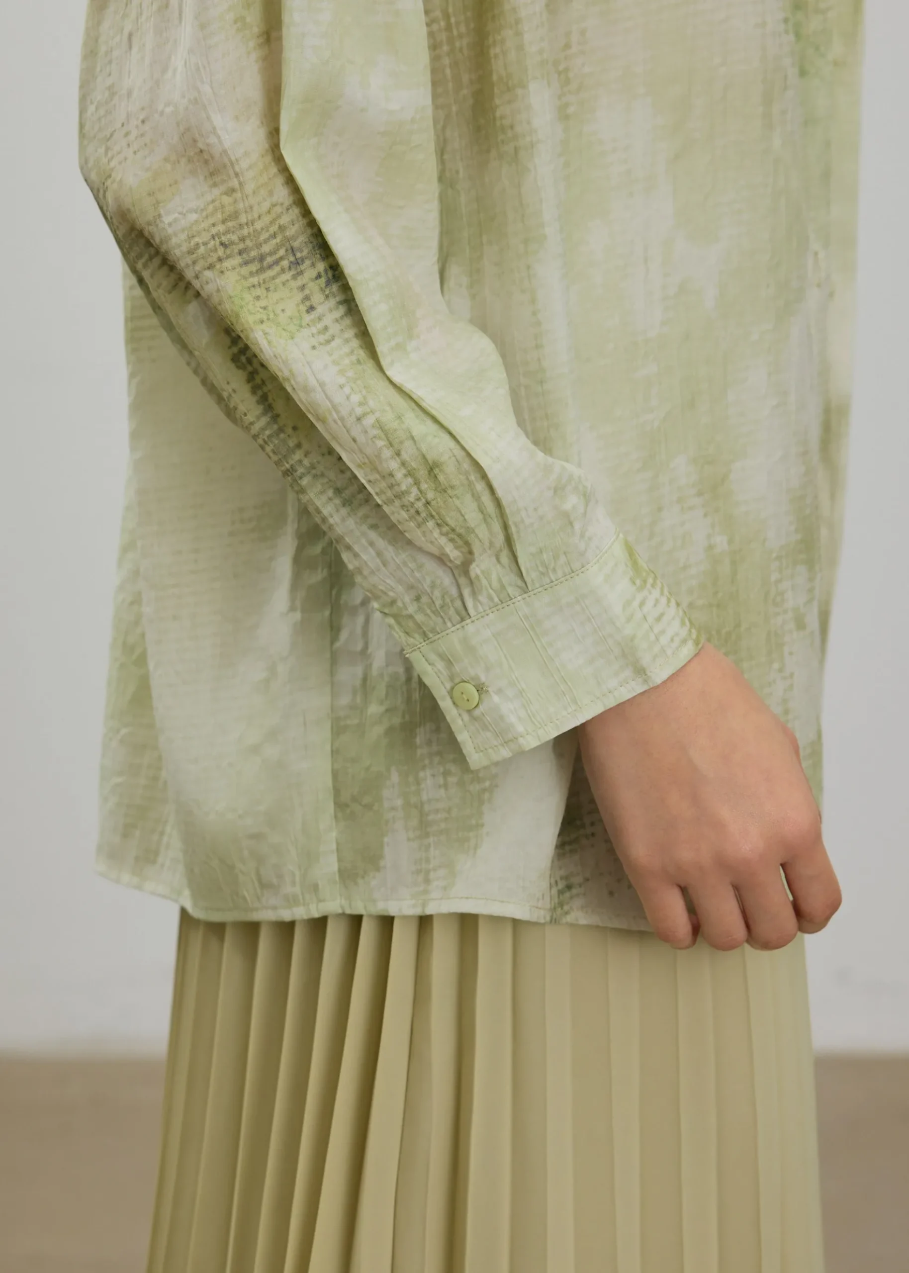 Oversized Abstract Collared Shirt