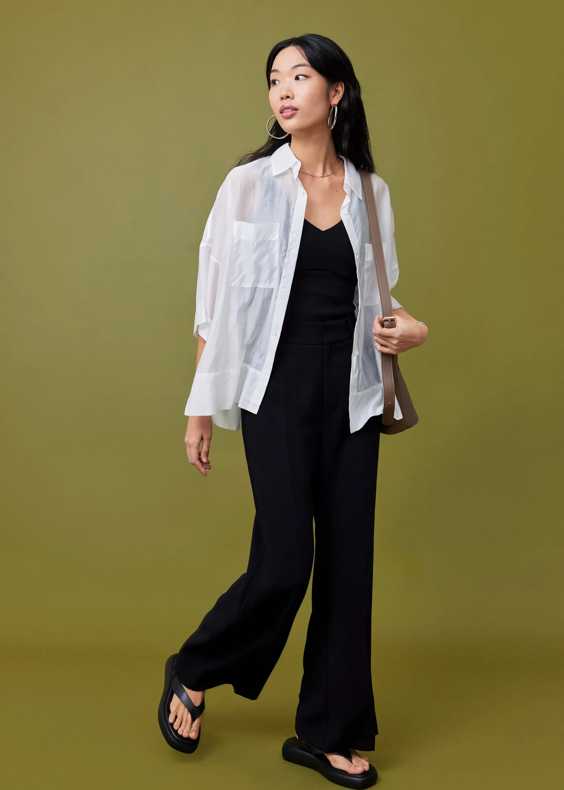 Oversized Boxy Button Down Shirt
