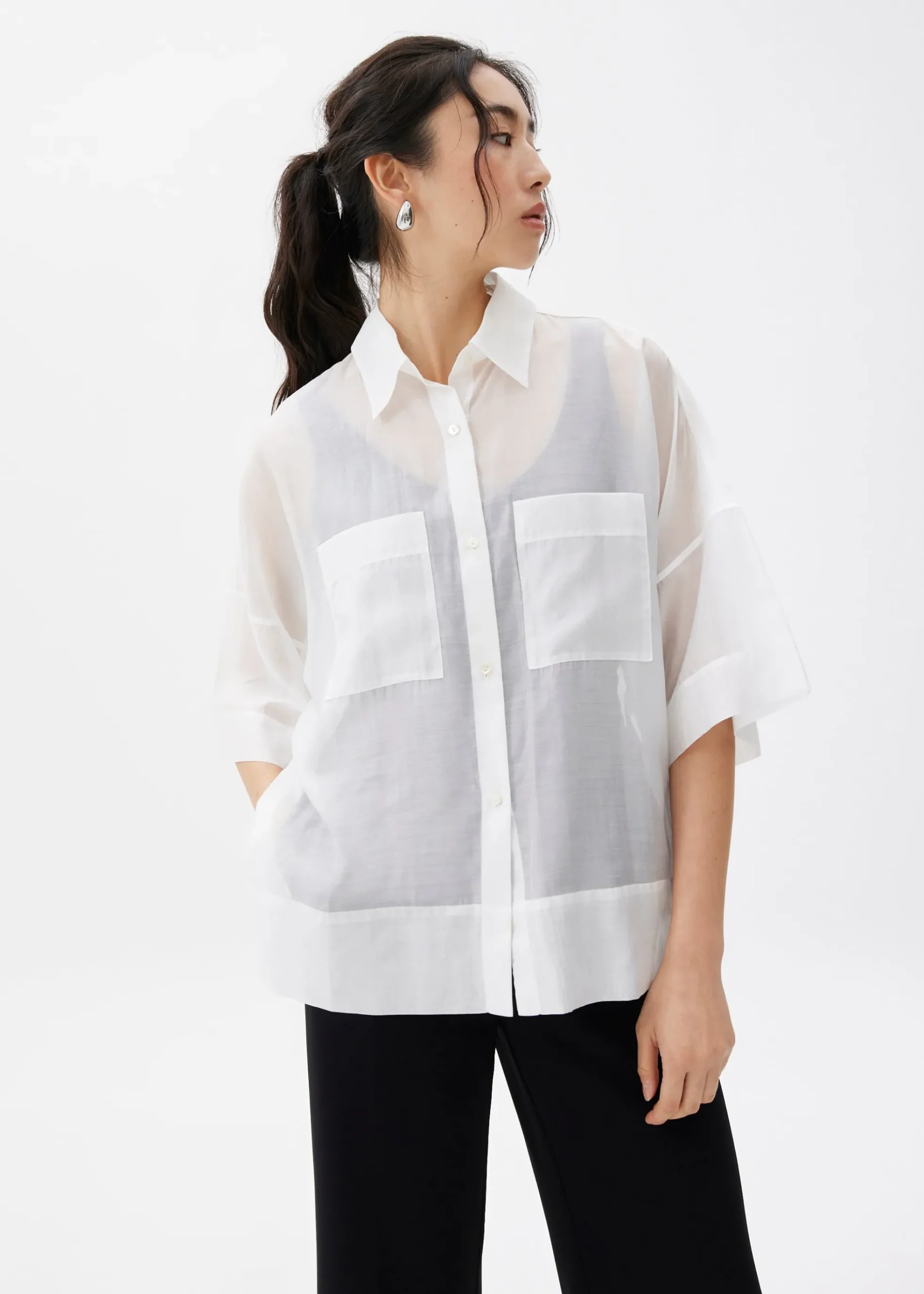 Oversized Boxy Button Down Shirt