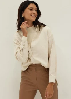 Oversized Collared Button Down Shirt
