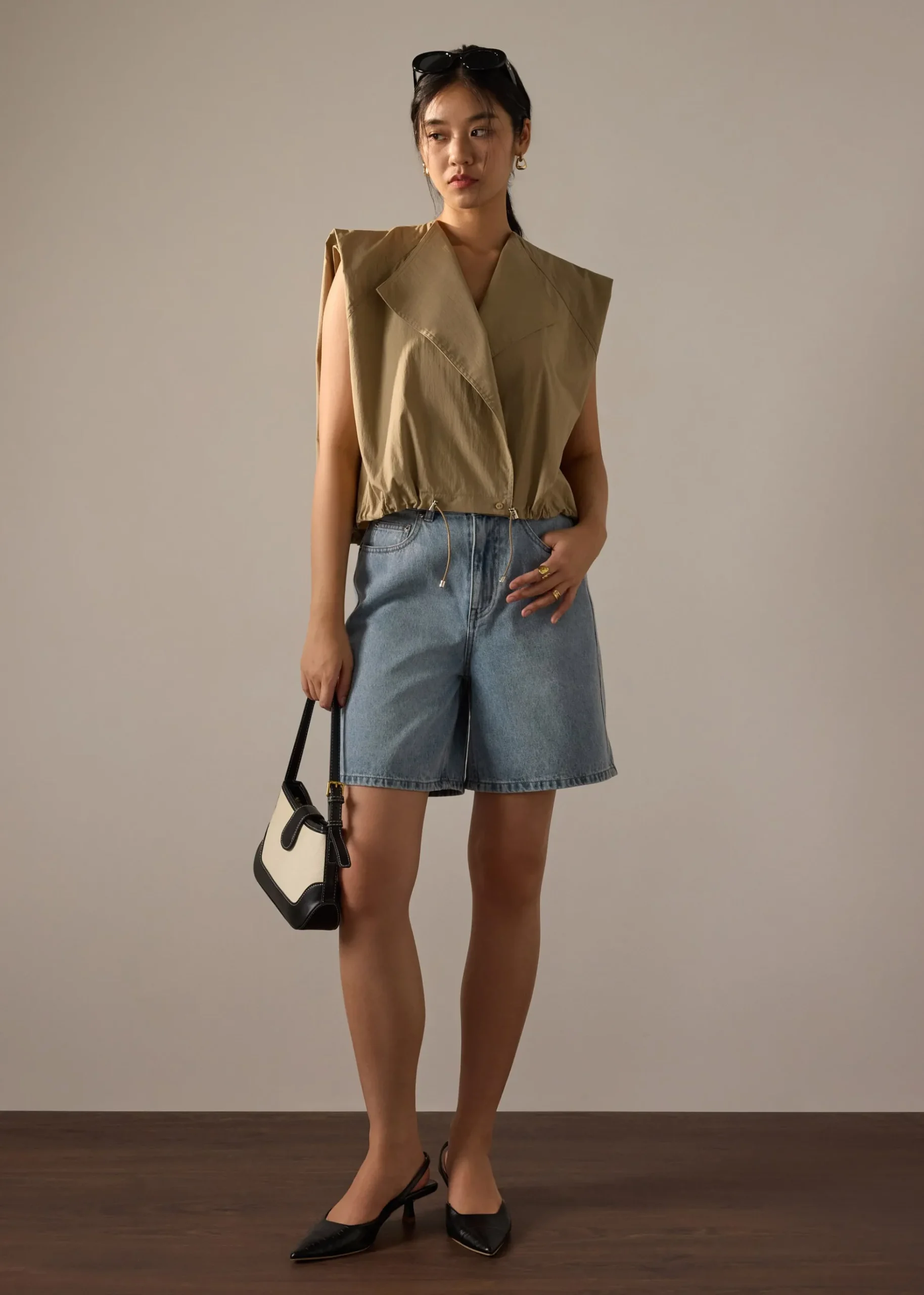 Oversized Collared Vest