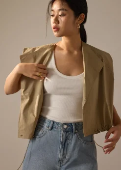 Oversized Collared Vest