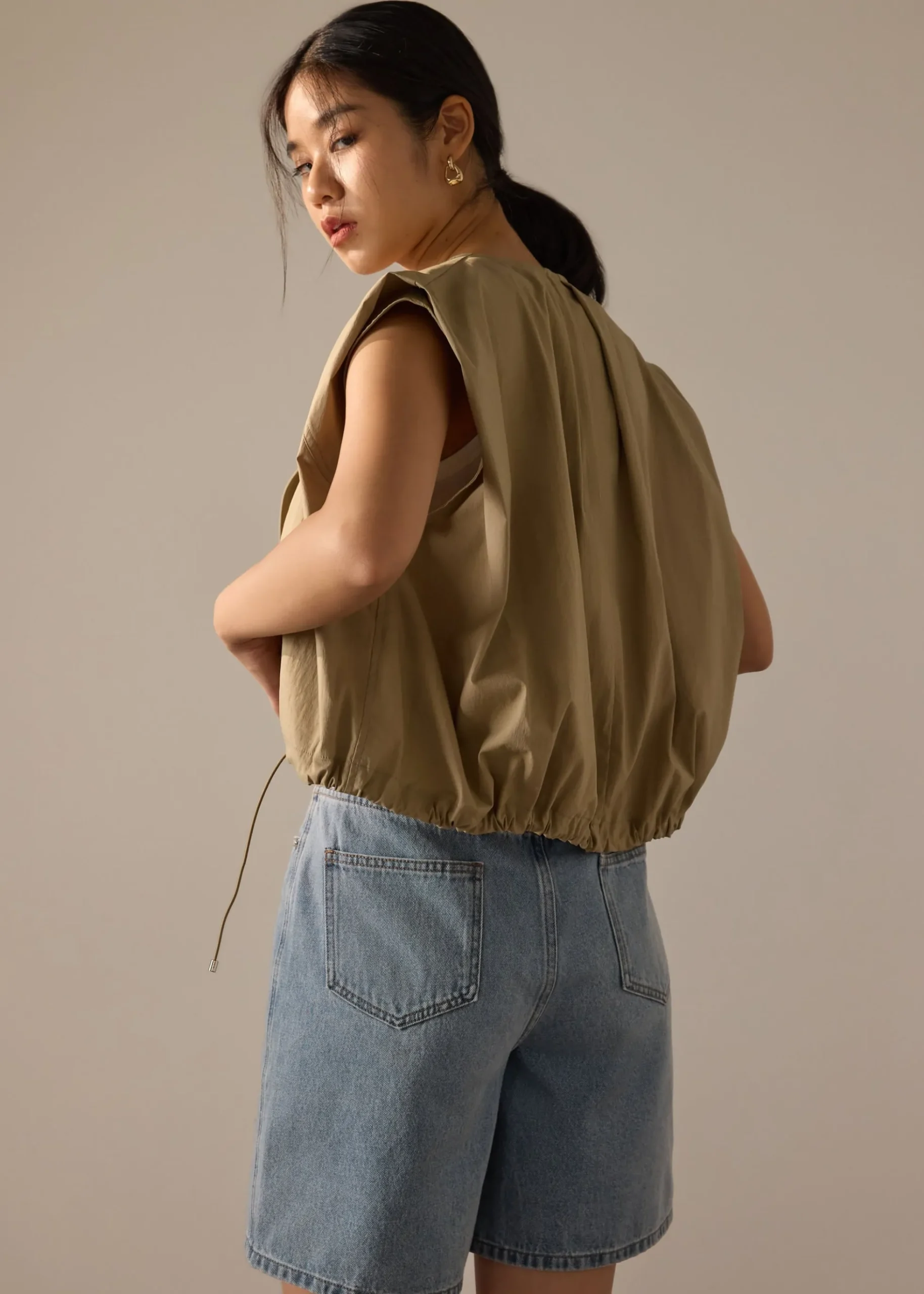 Oversized Collared Vest