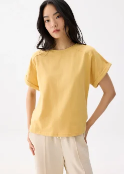 Oversized Jersey Round Neck Tee