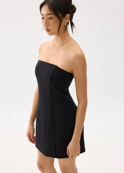 Padded A-line Tube Mini Dress