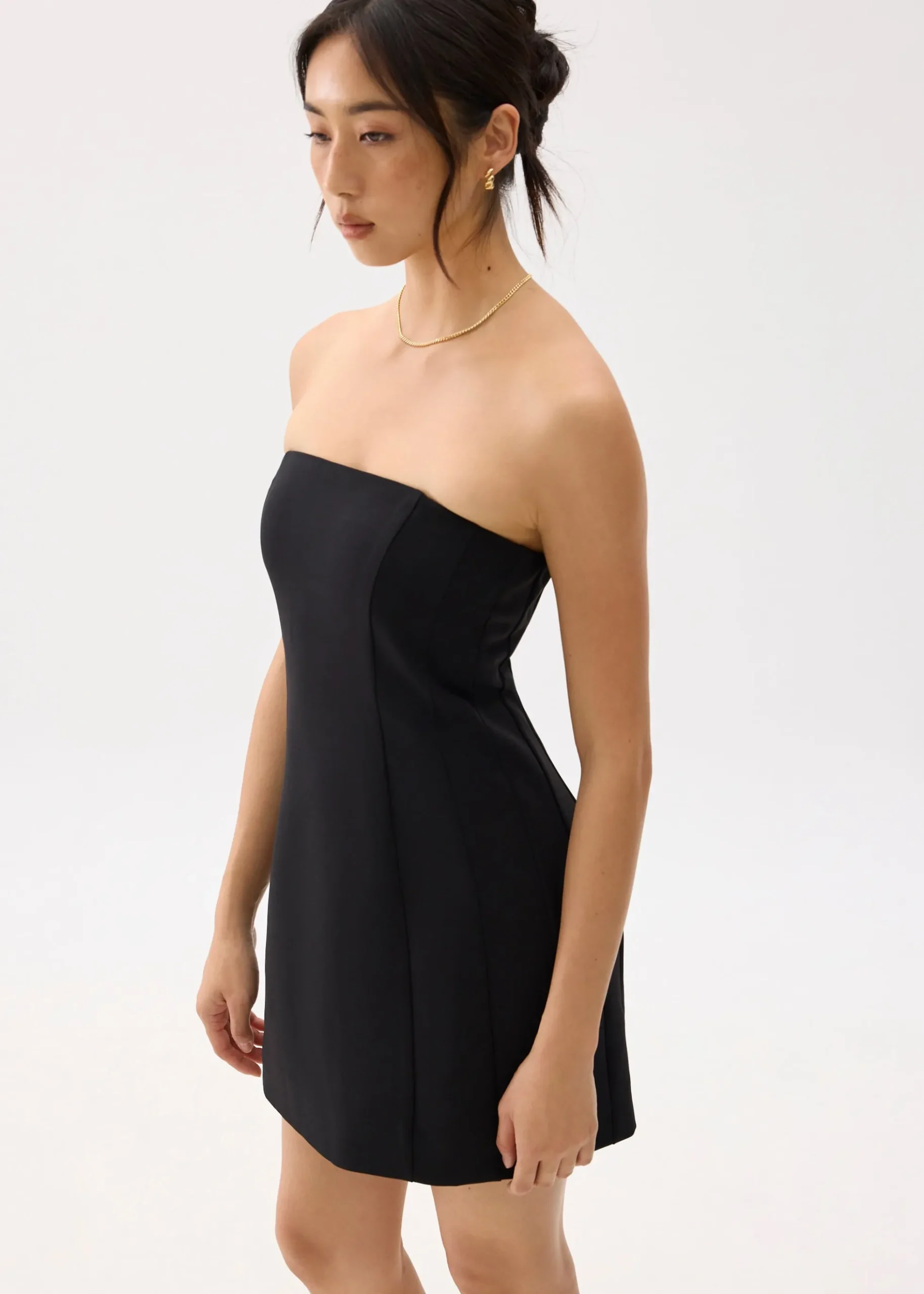 Padded A-line Tube Mini Dress