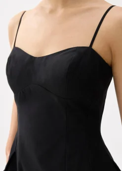 Padded Bustier Fit & Flare Midi Dress