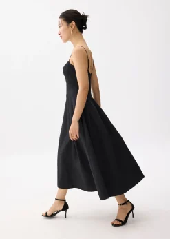 Padded Bustier Fit & Flare Midi Dress