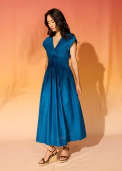 Padded Plunge Fit & Flare Maxi Dress