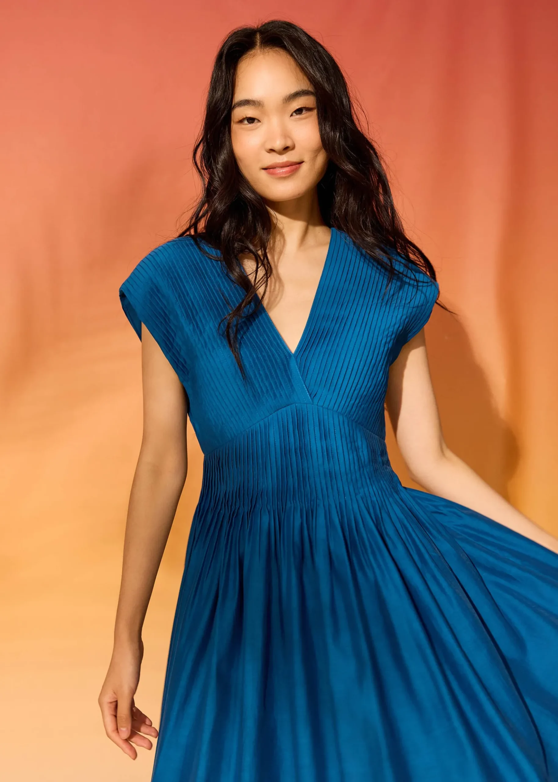 Padded Plunge Fit & Flare Maxi Dress