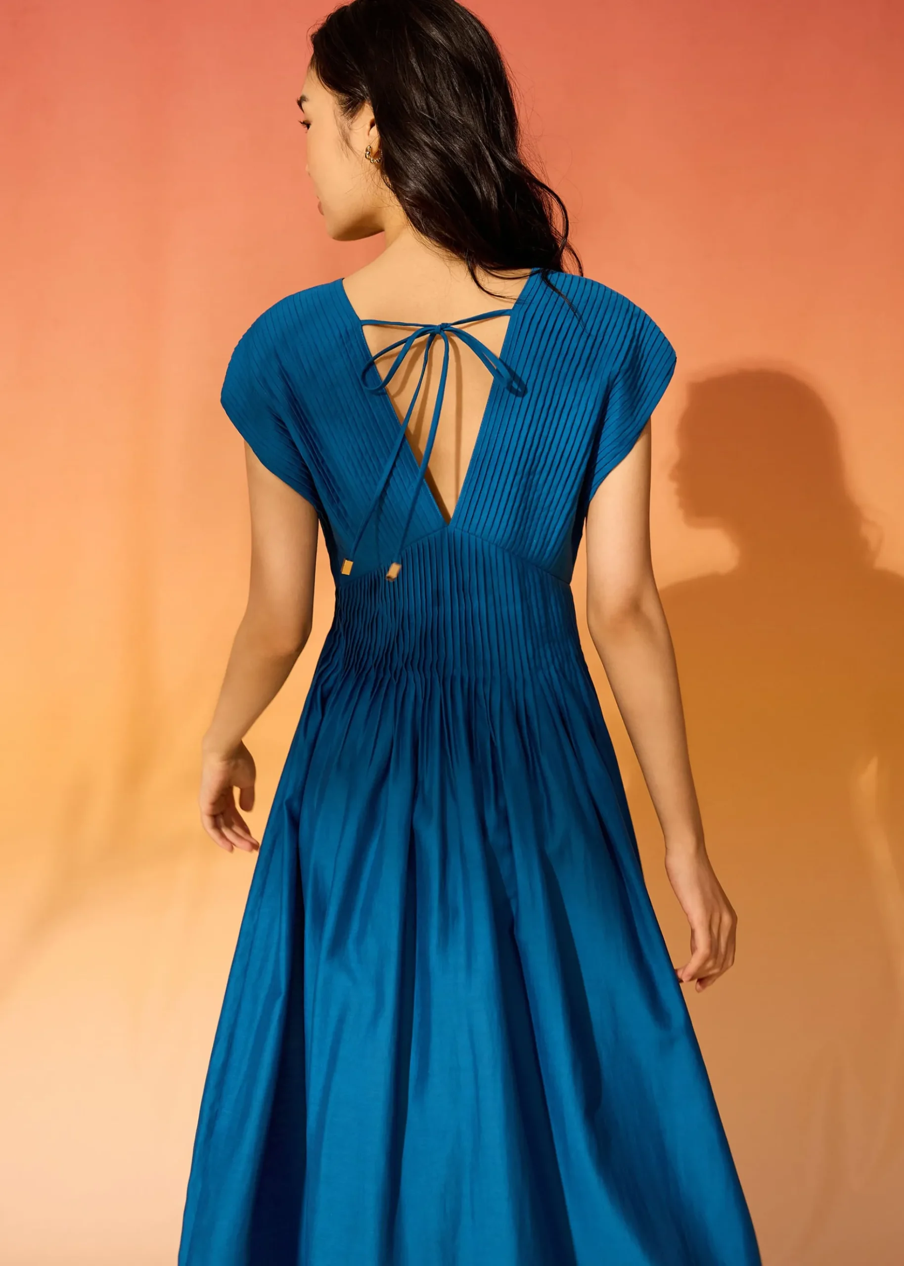 Padded Plunge Fit & Flare Maxi Dress