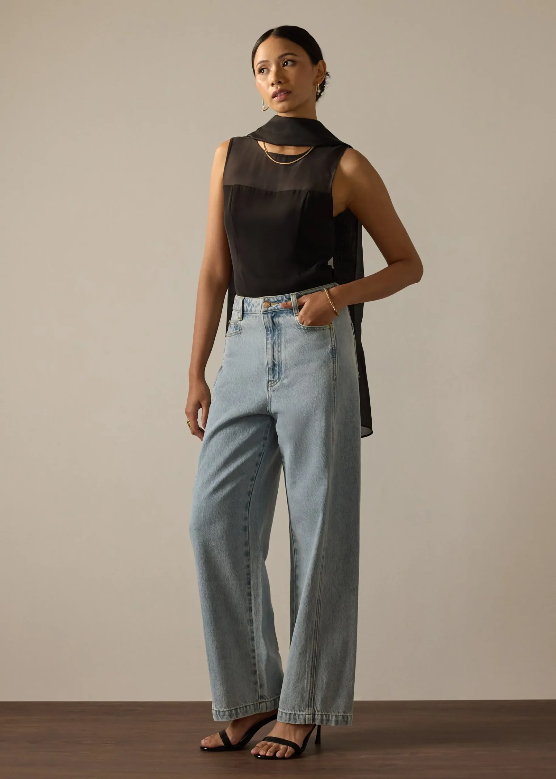 Parker Panelled Straight Leg Jeans