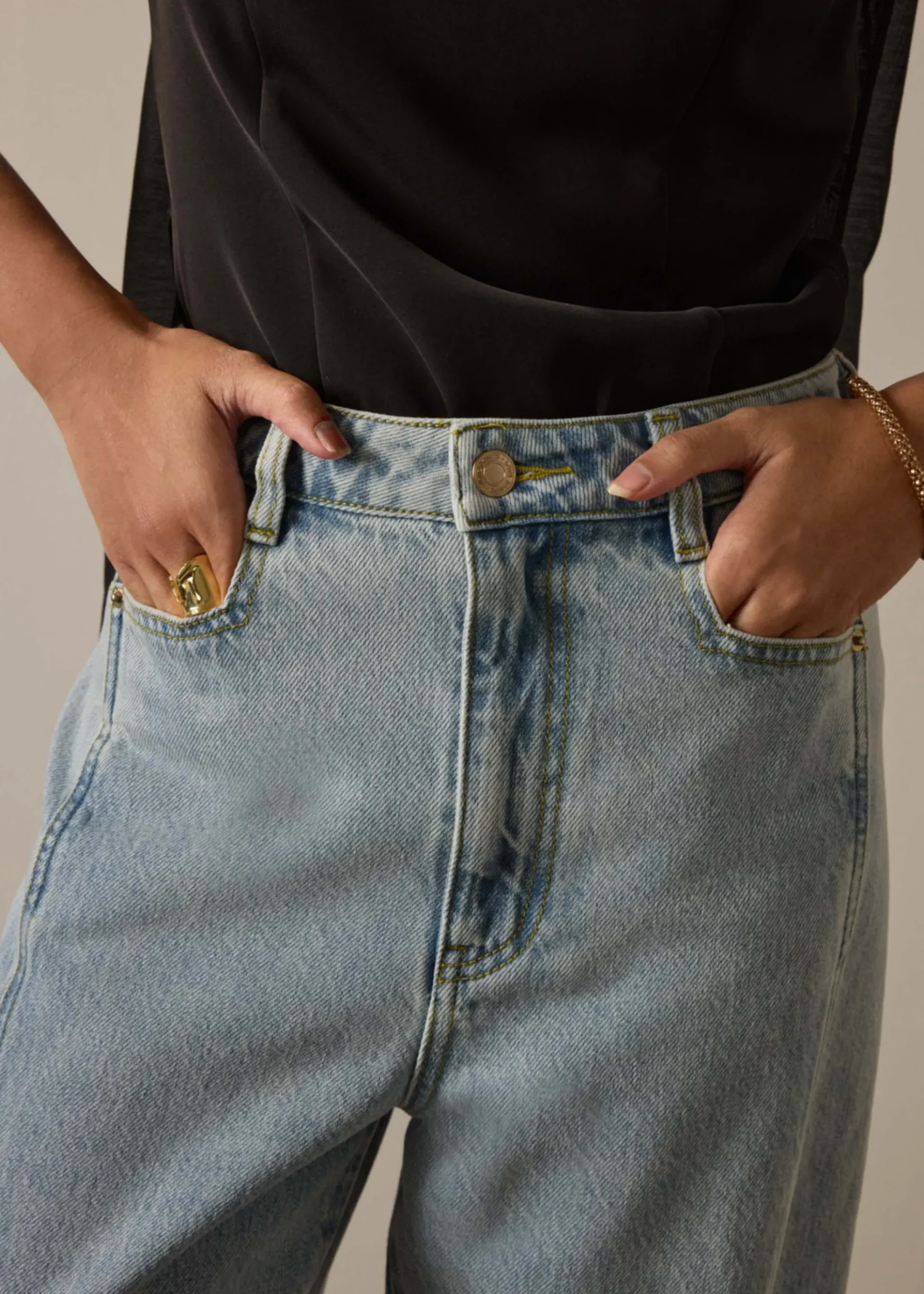 Parker Panelled Straight Leg Jeans