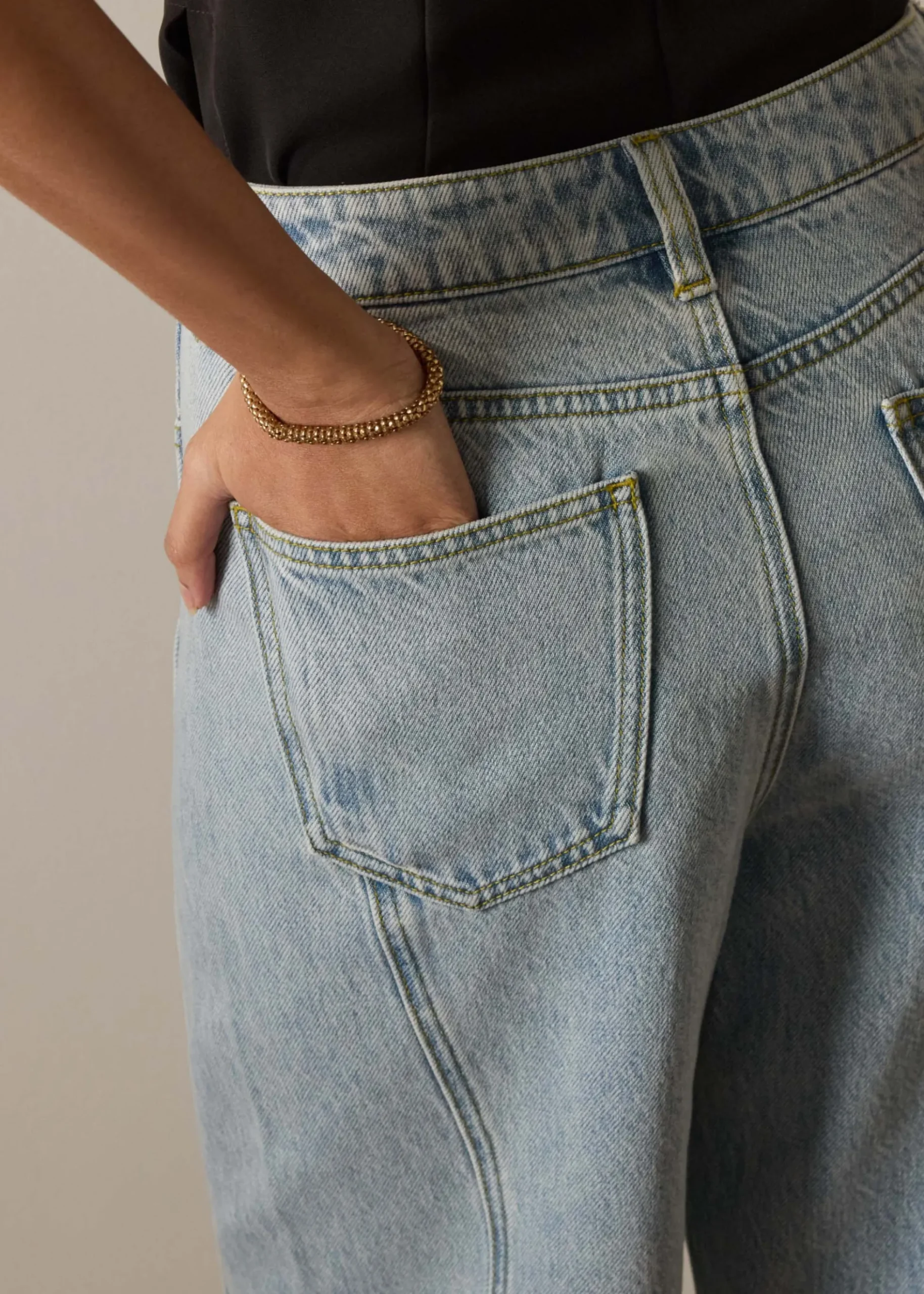 Parker Panelled Straight Leg Jeans