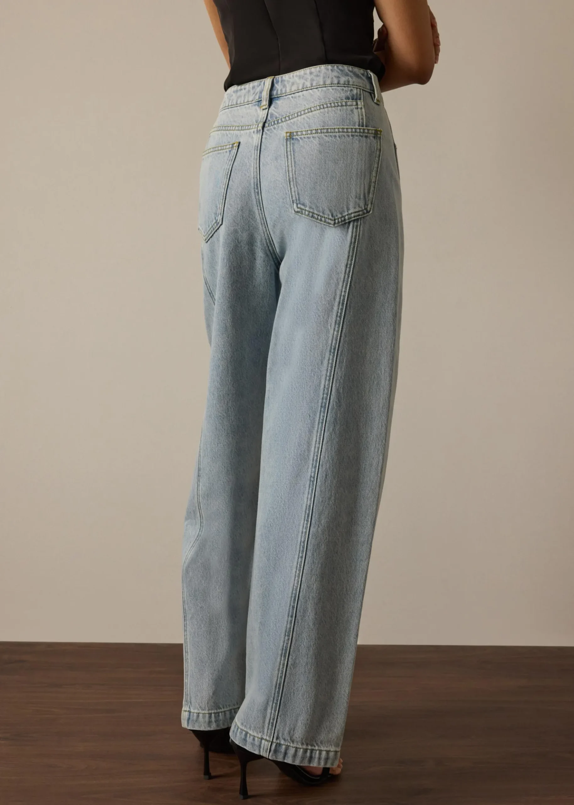 Parker Panelled Straight Leg Jeans